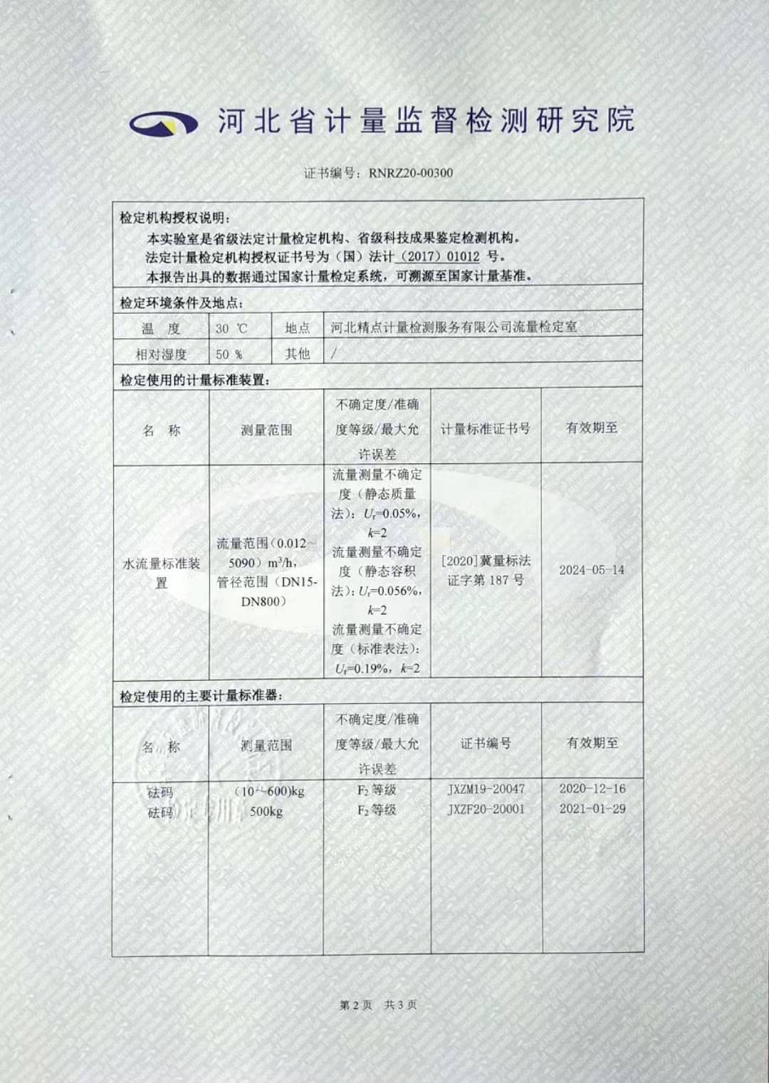 唐山精志儀器儀表有限公司公司資質1